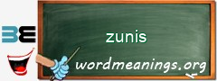 WordMeaning blackboard for zunis